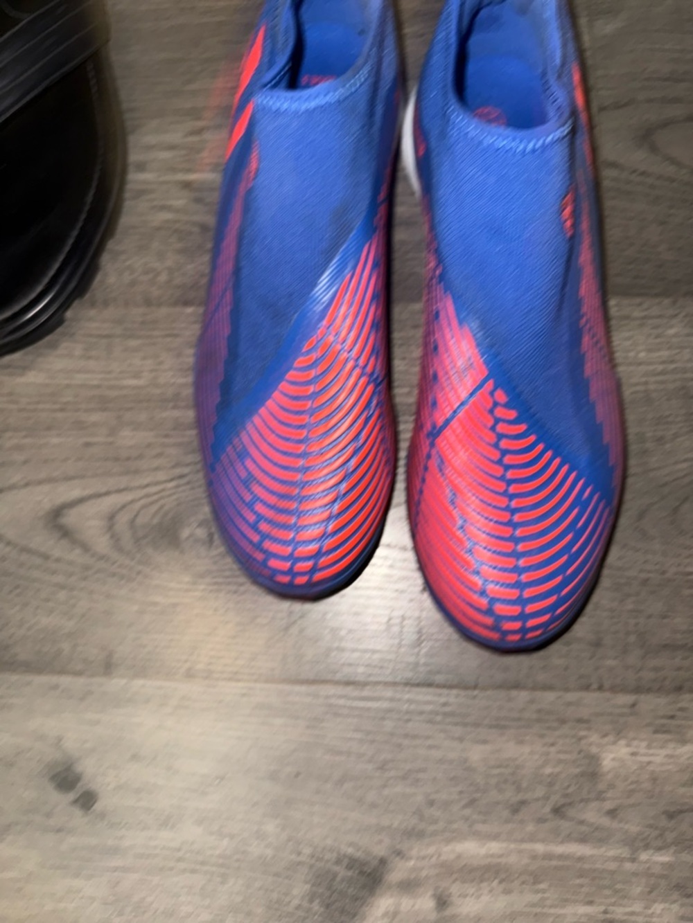 adidas Men’s Athletic Slip-On Shoes in Blue and Red